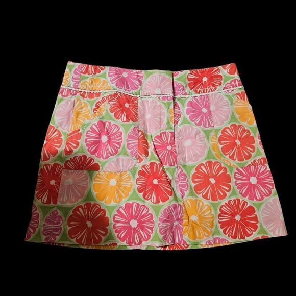 LILLY PULITZER Grapefruit Print Skirt - Size 4 - Picture 1 of 5